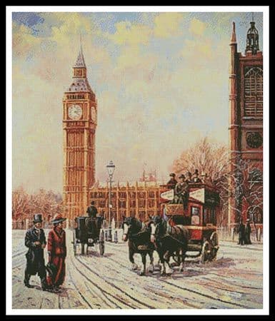 Westminster and Big Ben by Artecy printed cross stitch chart